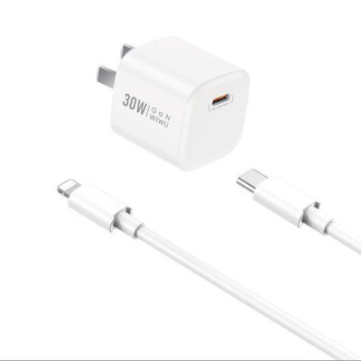 Bộ Sạc Nhanh IPHONE WIWU Nano 30W GaN Mini WI-U006, Sạc Type-C Thích Hợp Cho IPHONE 15/ 15 Pro/ Pro Max Tablet - Hàng chính hãng