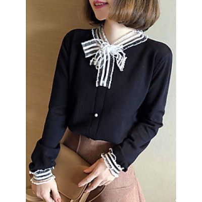 Áo Len Nữ Cổ Thắt Nơ Xinh ALN027 MayHomes