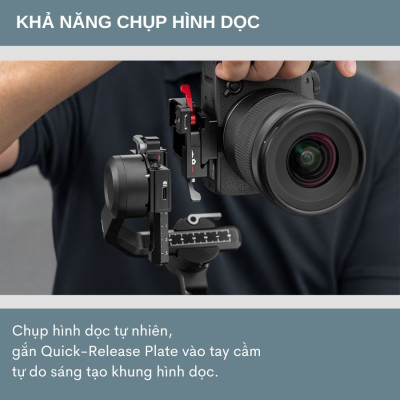 Tay cầm chống rung DJI RS 3 Mini / Ronin SC - Gimbal 3 trục dành cho máy ảnh thời lượng pin 10 giờ - Hàng nhập khẩu