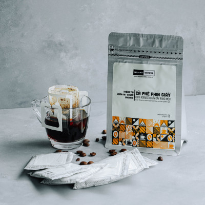 Cà phê phin giấy Robusta chín cây rang mộc Milano Coffee