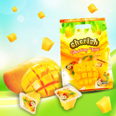 Thạch Pudding Cherish Vị Xoài 405G