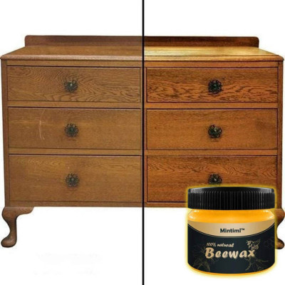 Sáp ong Beewax vệ sinh đánh bóng đồ gỗ nội thất chống thấm thành phần tự nhiên 103gr tặng kèm 2 khăn vải 