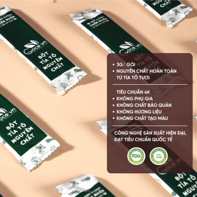 Combo Giải cảm, Giảm ho Goce (1 hộp Trà tía tô 40g, 1 hộp Bột tía tô 72g)