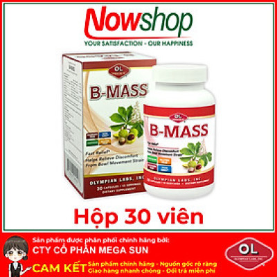 B-Mass Olympian Labs Mỹ hộp 30 viên hỗ trợ co búi trĩ lưu thông máu không táo bón ngừa tái phát