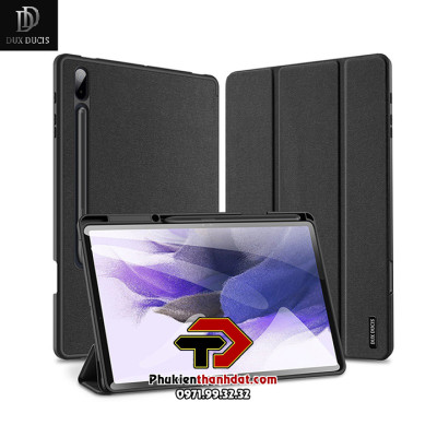 Bao da thông minh dành cho Samsung Tab S7, Tab S7+, Tab S7 FE, S8+ Plus, S8, S8 Ultra, S6 Lite P610/P615, S6 Lite 2022 Chính hãng Dux Ducis domo có khay đựng bút - Hàng Chính Hãng