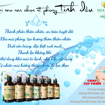 Chai xịt Tinh dầu Chanh Hoa Nén 100ml - Khử mùi, kháng khuẩn, thư giãn