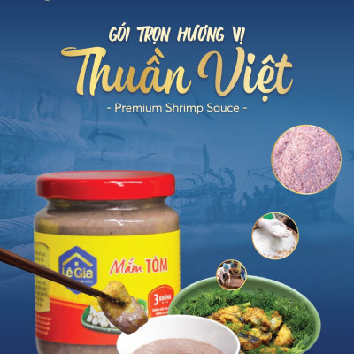 Mắm tôm Lê Gia - hũ thủy tinh 280g