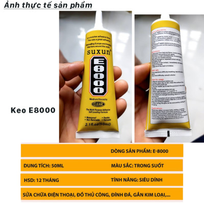 25ml Keo Acrylic E8000 / T8000 Dán Kính Điện Thoại, Dán Giày, Dán Nhựa, Kim Loại, Gỗ, Đá, Thủy Tinh, Da