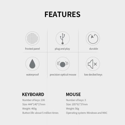 Chuột và Bàn phím U-762 có dây USB 