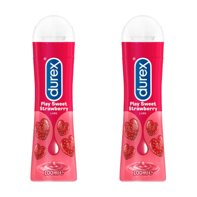 Bộ 2 Gel bôi trơn Durex Play Strawberry hương dâu 100ml/chai