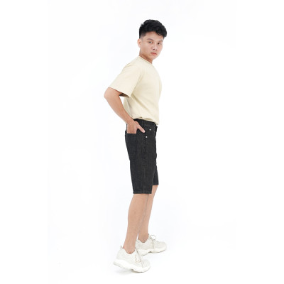 Quần Short Jeans Nam Cao Cấp HUNTER X-RAYS  Form Slimfit Cotton Màu Đen Indigo Độc Quyền S47
