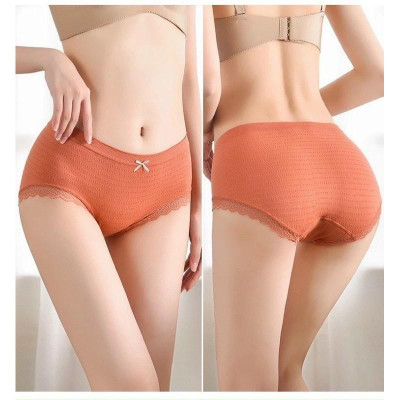 Sét 10 quần lót cotton phối ren lụa vân sọc