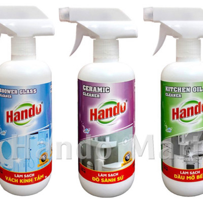 Chai xịt làm sạch vết dầu mỡ bếp Hando 570ml