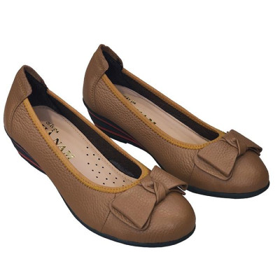 Giày Nữ Búp Bê Đế Xuồng Da Bò Thật TiTi ĐÔ Cao Cấp 4cm GBBN2035d