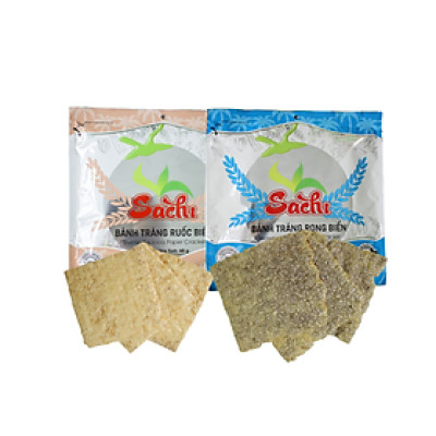 Thùng 25 gói Bánh tráng Ruốc biển và Rong biển SACHI