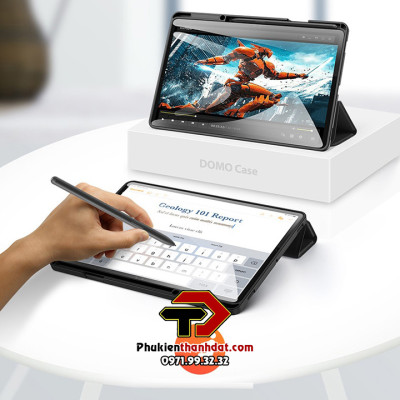 Bao da thông minh dành cho Samsung Tab S7, Tab S7+, Tab S7 FE, S8+ Plus, S8, S8 Ultra, S6 Lite P610/P615, S6 Lite 2022 Chính hãng Dux Ducis domo có khay đựng bút - Hàng Chính Hãng