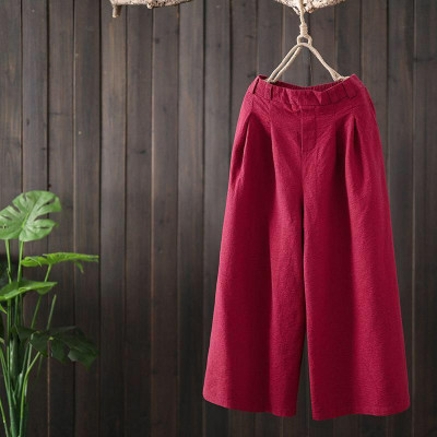 Quần suông nữ dáng dài siêu tôn dáng, chất liệu Đũi (SP7)