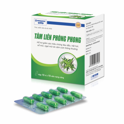 Thực Phẩm BVSK Tâm Liên Phòng Phong - Hỗ Trợ Giảm Các Triệu Chứng Đau Đầu, Hắt Hơi, Sổ Mũi, Ngạt Mũi