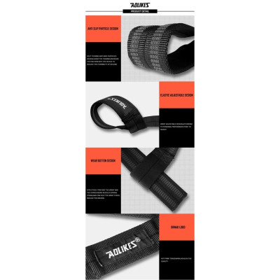 Dây kéo lưng tập gym AOLIKES 7635 trợ lực cổ tay sport wrist bands