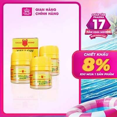 [Chính Hãng Singapore] COMBO 3 Lọ Dầu Cù Là Con Ó Vàng Yellow Balm 20g - Giảm Nhanh Cơn Đau