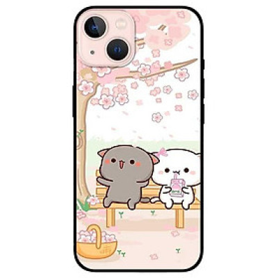 Ốp lưng dành cho Iphone 13 Mini - Iphone 13 - Iphone 13 Pro -  Iphone 13 Pro Max - Cặp Đôi Mèo Hái Hoa