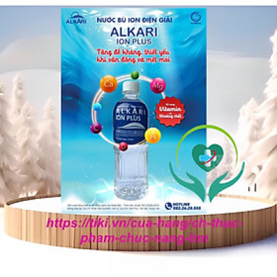 Thùng 24 chai alkari ion plus , chai 510ml, bổ sung ion, khoáng và vitamin