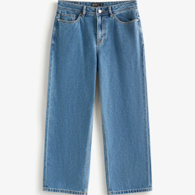 Quần jean nam RT form Straight Cropped màu Xanh nhãn vải ( form suông ống đứng) - RT 10S25DPA012 | ROUTINE CÀ MAU