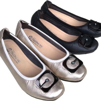 Giày nữ Trường Hải đế xuồng da bò cao cấp  DX218