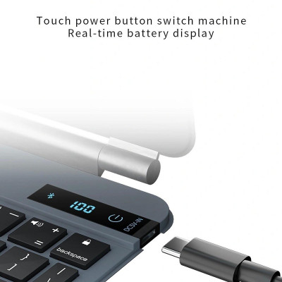 Bao bàn phím Wiwu Magic Keyboard MK002 cho iPad Pro 11 / 13 inch M4 2024 có cảm ứng nguồn hiển thị pin thời gian thực, tích hợp nam châm - Hàng chính hãng