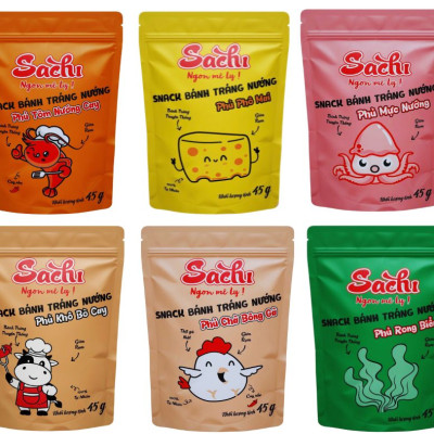 Snack bánh tráng tẩm vị chà bông gà 25 bì