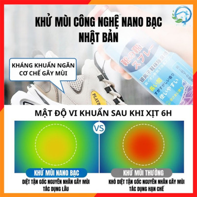Chai Xịt Khử Mùi Giày Công Nghệ NANO 260ml