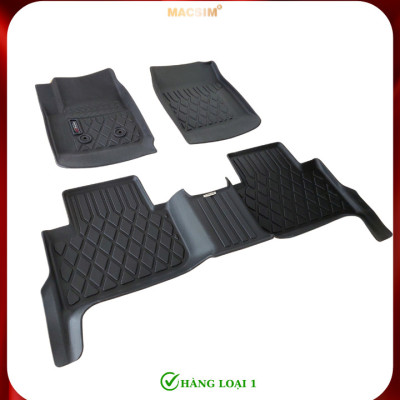 Thảm lót sàn xe ô tô Chevrolet Colorado 2015+ (sd) Nhãn hiệu Macsim chất liệu nhựa TPE cao cấp màu đen