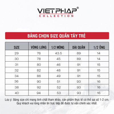 Quần Tây Nam VIỆT PHÁP - Dáng Ôm, đứng phom, lịch lãm, co giãn nhẹ , phong cách Hàn Quốc 95302