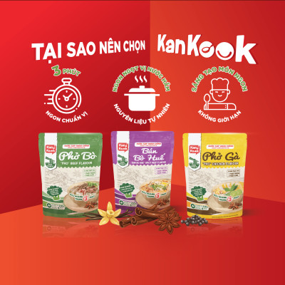 Nước Xốt (Sốt) Cô Đặc Vị Phở Gà KanKook Gói 210g Nấu/Trộn Ăn Liền Vị Hoàn Chỉnh Chuẩn Vị Phở Sài Gòn