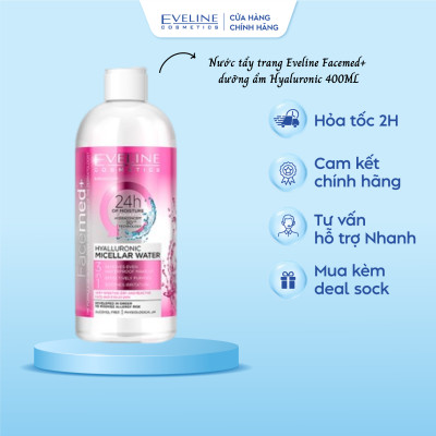 [Mua 1 tặng 1] Nước tẩy trang không cồn da cho da khô và nhạy cảm EVELINE 400ml