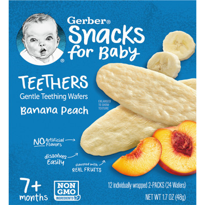 Bánh Gạo Gerber vị Chuối Đào 48g cho trẻ trên 7 tháng tuổi