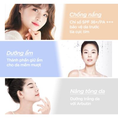 Kem BB VACCI - Che Khuyết Điểm - Lớp Nền Hoàn Chỉnh - Nâng Tone Da SPF36+PA++