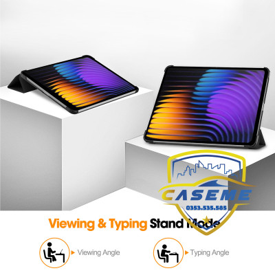Bao Da Từ Tính Chống Sốc Dành Cho Xiaomi Pad 7 / 7 Pro 11.2 inch (2024) – Auto Sleep/Wake, Gập 3 Có Giá Đỡ, Da PU Cao Cấp - Hàng Nhập Khẩu