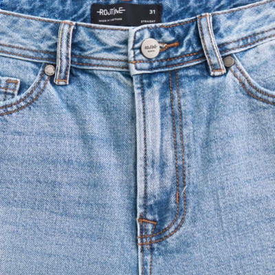 Quần jean nam RT form Straight màu Xanh ( form suông) - ROUTINE 10F24DPA009 | ROUTINE CÀ MAU