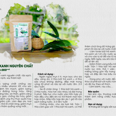 BỘT TRÀ XANH NGUYÊN CHẤT (100gr)