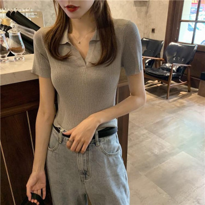 Áo Croptop GIÁ SỐC Áo Polo Nữ Basic Trơn Cộc Tay Freesize MONGTOGHI Mềm Mại Kiểu Tay Ngắn Có Cổ
