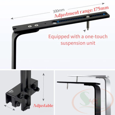 Chân treo đèn Week Aqua Stand chữ L thanh tròn / dẹt nâng đèn bể cá tép thủy sinh cảnh