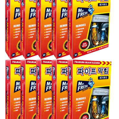 Combo 8 hộp 16 gói bột thông tắc làm sạch đường ống Hàn Quốc (100g/gói)