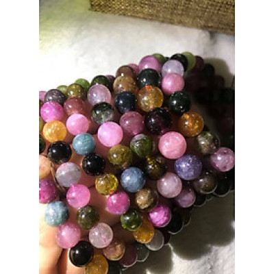 VÒNG PHONG THỦY ĐÁ TOURMALINE TỰ NHIÊN  LOẠI ĐẸP ĐẸP 8mm NỮ TẤT CẢ CÁC MỆNH