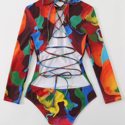 Set bikini bộ bơi đi biển liền thân hở lưng sang trọng