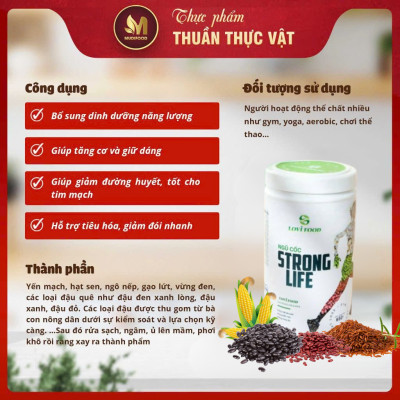 Ngũ Cốc Stronglife Lovifood, Cung cấp 14 Loại Hạt Bổ Sung Dinh Dưỡng Đầy Đủ 650g - Bổ Sung Năng Lượng Cho Người Tập Thể Thao, Gym, Yoga, Giúp Tăng Cơ, Giữ Dáng, Giảm Đường Huyết và Mỡ Máu, Tốt Cho Tim Mạch, Giúp Ngủ Ngon, Chống Táo Bón, Chống Lão Hóa