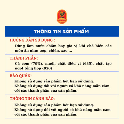 Nước mắm cá cơm Hương Phú 40 độ đạm - Loại nhỏ - Cốt đặc biệt
