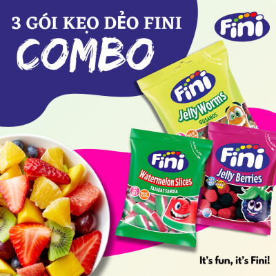 Combo 3 Gói Kẹo Dẻo Fini tự chọn (90g x 3)
