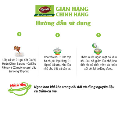 Xốt Gia Vị Hoàn Chỉnh Barona - Kho Riềng 80g