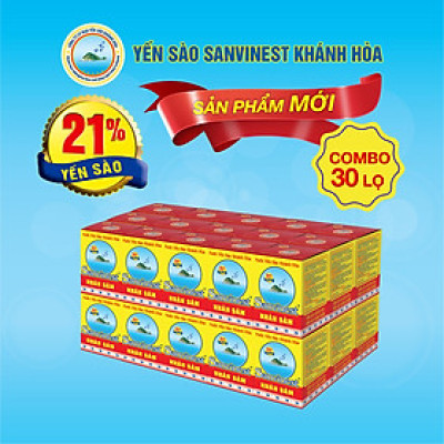 [Combo 30 lọ] Nước Yến sào Sanvinest Khánh Hòa Fucoidan Nhân sâm 70ml - S207